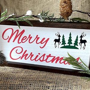 Merry Christmas And Welcome Wooden Sign